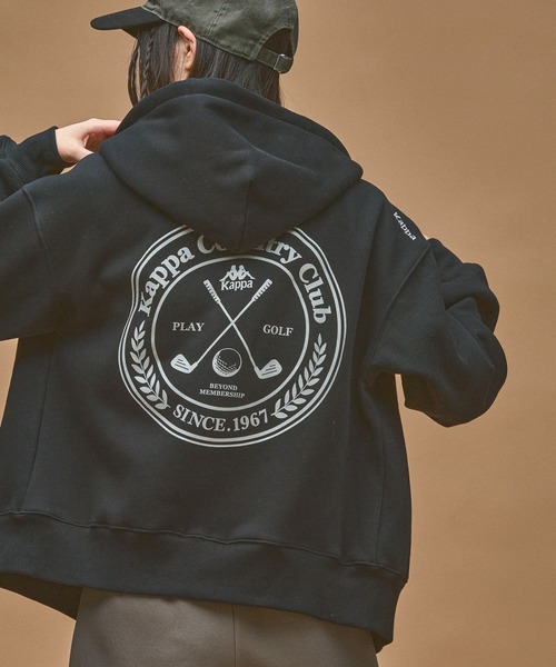 Kappa（カッパ）の「≪Kappa×and ST ウェルネスクラブ≫フロントジップパーカー (ユニセックス)（スウェット・レディース・ブラック/ネイビー/ホワイト・LARGE/MEDIUM/SMALL）」の17枚目の写真