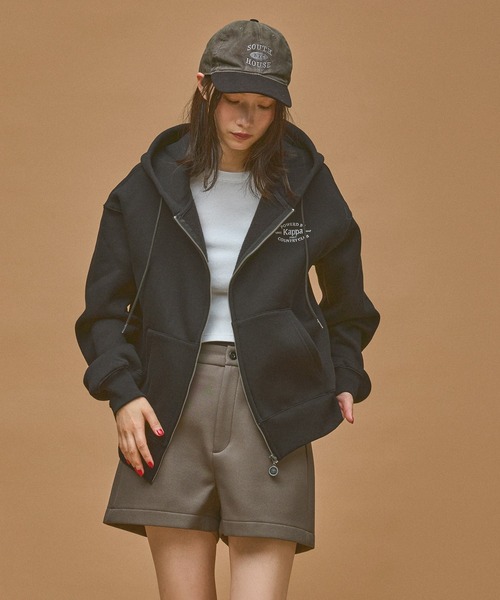Kappa（カッパ）の「≪Kappa×and ST ウェルネスクラブ≫フロントジップパーカー (ユニセックス)（スウェット・レディース・ブラック/ネイビー/ホワイト・LARGE/MEDIUM/SMALL）」の19枚目の写真