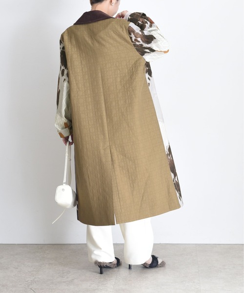 Eimee Law（エイミーロウ）の「カウ柄デニムコラージュptトレンチコート（トレンチコート・レディース・カーキ/グレー・FREE）」の6枚目の写真