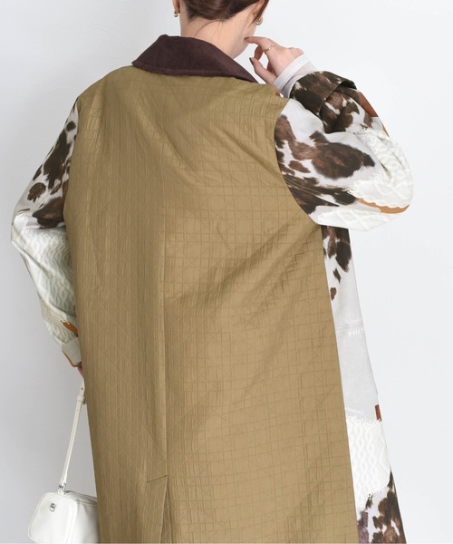 Eimee Law（エイミーロウ）の「カウ柄デニムコラージュptトレンチコート（トレンチコート・レディース・カーキ/グレー・FREE）」の10枚目の写真