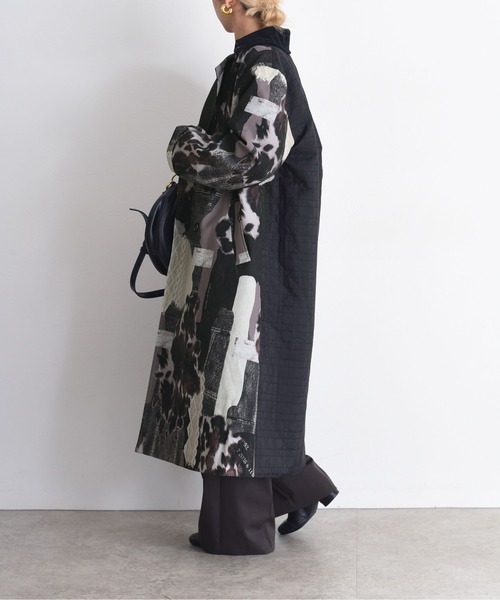 Eimee Law（エイミーロウ）の「カウ柄デニムコラージュptトレンチコート（トレンチコート・レディース・カーキ/グレー・FREE）」の13枚目の写真