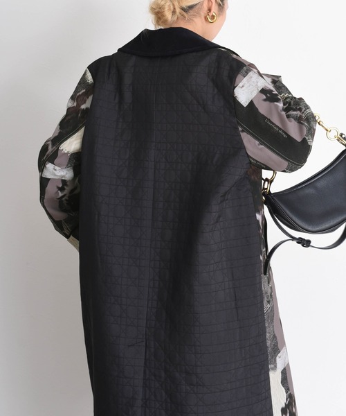 Eimee Law（エイミーロウ）の「カウ柄デニムコラージュptトレンチコート（トレンチコート・レディース・カーキ/グレー・FREE）」の17枚目の写真