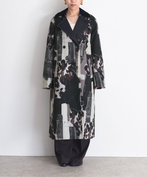 Eimee Law（エイミーロウ）の「カウ柄デニムコラージュptトレンチコート（トレンチコート・レディース・カーキ/グレー・FREE）」の19枚目の写真