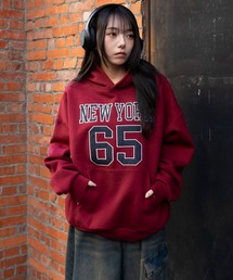 WEGO/裏起毛グラフィックビッグプルパーカー
