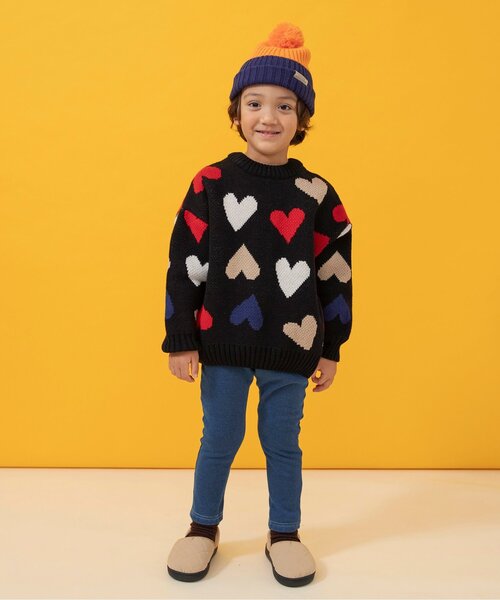 BREEZE（ブリーズ）の「【洗える/リンク】総柄バリエーションニット_ジュニア対応（ニット/セーター・キッズ・キナリ/ミント/ネイビー/キャメル/ブラック・90/100/120/140）」の7枚目の写真