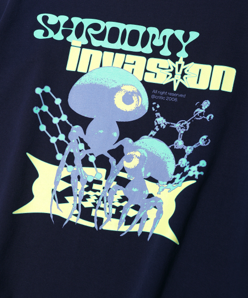 CRITIC（クリティック）の「SHROOMY INVASION T-SHIRTS NAVY（Tシャツ/カットソー・レディース・その他・LARGE/MEDIUM/X-LARGE）」の5枚目の写真