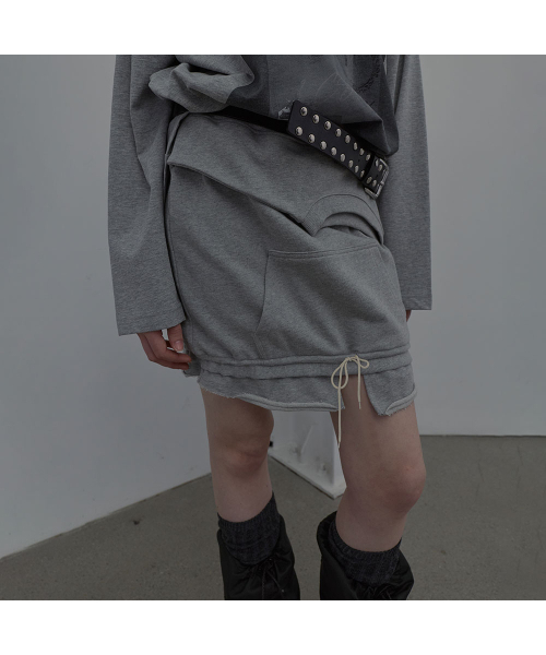 LCDC TM(エルシーディーシーティーエム)の「NECK-LINE SWEAT SKIRT (MELANGE GREY)(スカート・レディース・その他・SMALL/MEDIUM)」の4枚目の写真