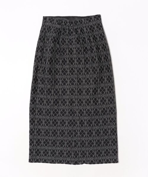 Doux archives(ドゥアルシーヴ)の「コードレースタイトスカート(スカート・レディース・ネイビー/ブラック/オフホワイト・SMALL/MEDIUM)」の4枚目の写真