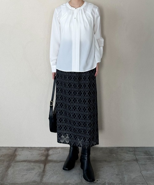 Doux archives(ドゥアルシーヴ)の「コードレースタイトスカート(スカート・レディース・ネイビー/ブラック/オフホワイト・SMALL/MEDIUM)」の16枚目の写真