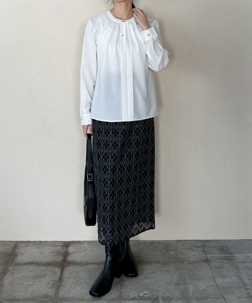 Doux archives(ドゥアルシーヴ)の「コードレースタイトスカート(スカート・レディース・ネイビー/ブラック/オフホワイト・SMALL/MEDIUM)」の17枚目の写真