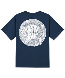 KTN0140 ホワイトウルフ 半袖Tシャツ - ネイビー
