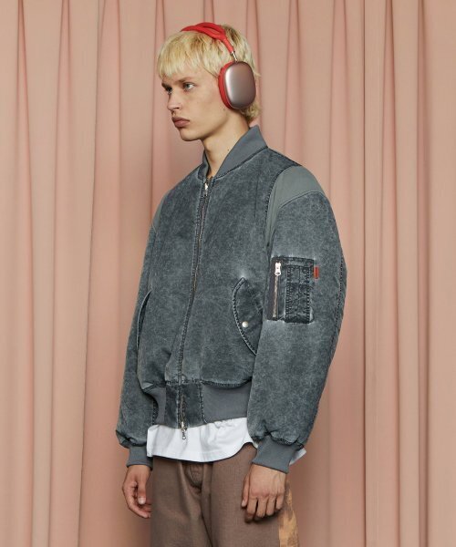 UNALLOYED(アナロイド)の「ピグメント MA-1 ジャンパー / チャコール(ブルゾン・メンズ・その他・LARGE/MEDIUM)」の2枚目の写真