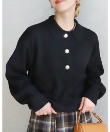 reca | 襟付き金ボタンニット(ニット/セーター)