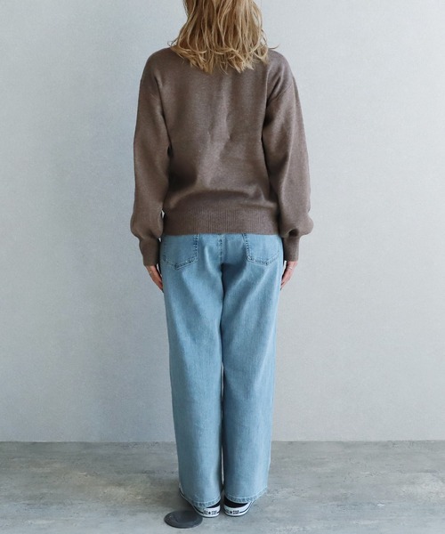 reca（レカ）の「襟付き金ボタンニット（ニット/セーター・レディース・グレー/ブラック/ブラウン・M）」の6枚目の写真