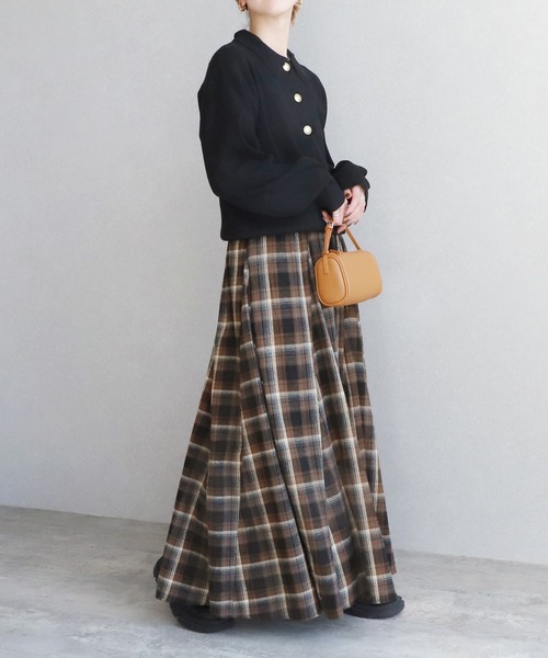 reca（レカ）の「襟付き金ボタンニット（ニット/セーター・レディース・グレー/ブラック/ブラウン・M）」の22枚目の写真