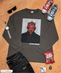 『スター・ウォーズ/STARWARS』ロンT 長袖Tシャツ フォトグラフィック オーバーサイズ ピグメント加工 ヴィンテージライク ムービー ZOZOオリジナル