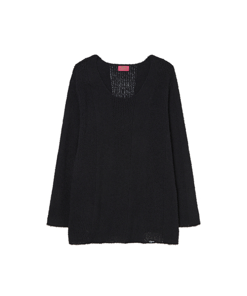 NYXX（エヌワイエックスエックス）の「U-NECK SHEER KNIT BLACK（ニット/セーター・レディース・その他・FREE）」の2枚目の写真