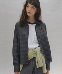 Veil check shirt (charcoal)