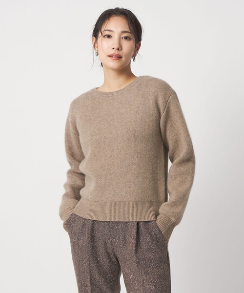 A DAY IN THE LIFE UNITED ARROWS（アデイインザライフユナイテッドアローズ）の「フォックス アンゴラブレンド ニット ＜A DAY IN THE LIFE＞（ニット/セーター・レディース・モカ/ダークグレー/オフホワイト・FREE）」の3枚目の写真