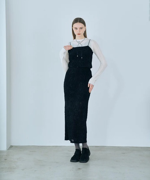 merrylatte(メリーラテ)の「cord velour skirt(スカート・レディース・ブラック・FREE)」の9枚目の写真