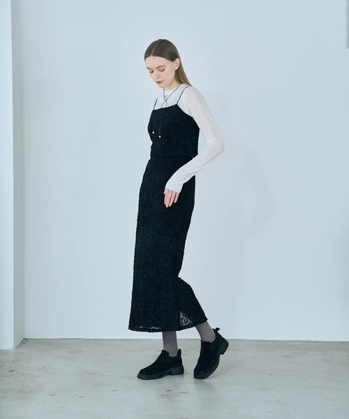 merrylatte(メリーラテ)の「cord velour skirt(スカート・レディース・ブラック・FREE)」の7枚目の写真