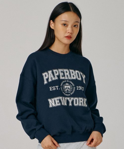 PAPERBOY（ペーパーボーイ）の「ニューヨークアーチスウェットシャツ-ネイビー（スウェット・レディース・その他・LARGE/MEDIUM/SMALL/X-LARGE）」の3枚目の写真