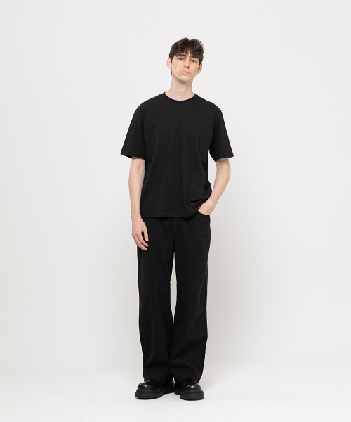 CHAMBROS（チャンブロス）の「ノンフェイドベーシックセミワイドコットンデニムパンツ[ブラック]（その他パンツ・メンズ・その他・LARGE/MEDIUM/X-LARGE）」の5枚目の写真