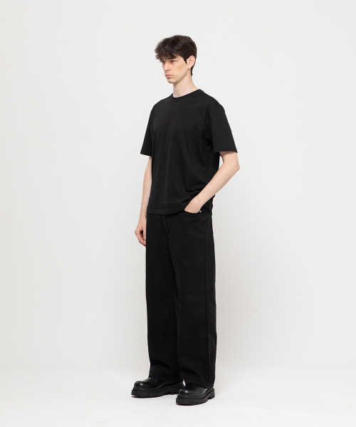 CHAMBROS（チャンブロス）の「ノンフェイドベーシックセミワイドコットンデニムパンツ[ブラック]（その他パンツ・メンズ・その他・LARGE/MEDIUM/X-LARGE）」の6枚目の写真