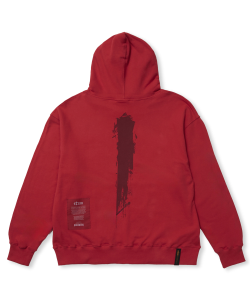 STIGMA(スティグマ)の「PAINT HOODIE RED(パーカー・メンズ・その他・MEDIUM/LARGE/X-LARGE)」の2枚目の写真