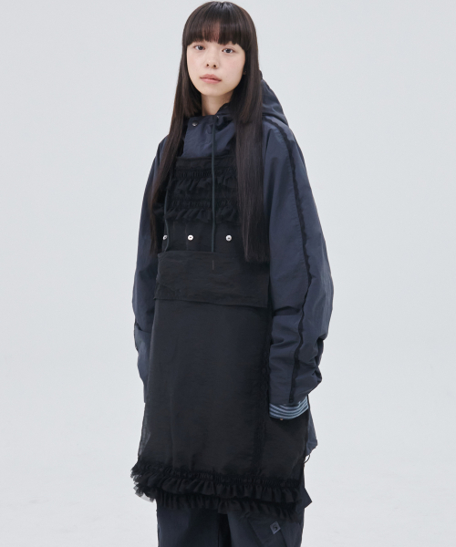 PIECEMAKER(ピースメーカー)の「TS 3WAY SHEER APRON (BLACK)(ワンピース・レディース・その他・FREE)」の1枚目の写真