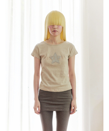 ロックスターTシャツ(ベージュ)