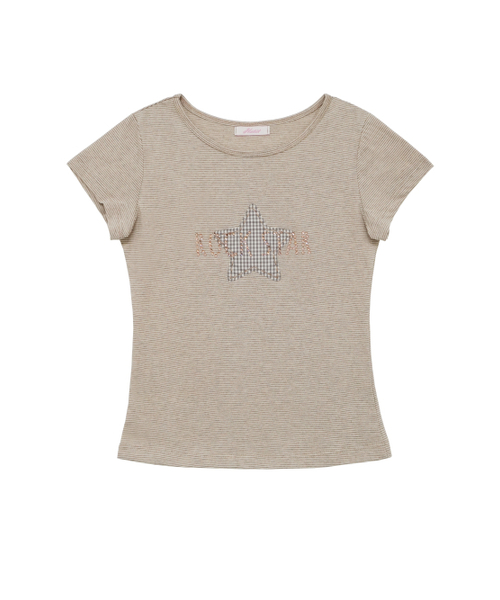 HETIT(ヘティ)の「ロックスターTシャツ(ベージュ)(Tシャツ/カットソー・レディース・その他・FREE)」の4枚目の写真