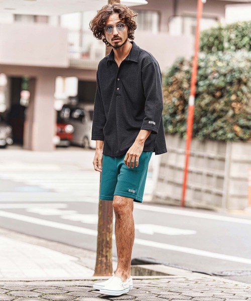 felkod(フィルコッド)の「mp14433-Barcode Embroidery Cardboard Knit Short Pants ショートパンツ(F26S230)(その他パンツ・メンズ・ホワイト/ブラック/グリーン・S/M/L/XL)」の8枚目の写真