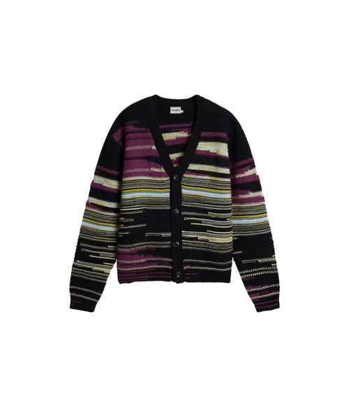Desigual(デシグアル)の「ボーダー カーディガン セーター / グラデーション(ニット/セーター・メンズ・レッド・M/XL/S/L)」の1枚目の写真