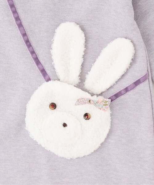 sense of wonder（センスオブワンダー）の「ラメ裏毛ウサギポシェットワンピース（ワンピース・キッズ・ラベンダー/チャコール・90cm/80ｃｍ/110cm/120cm/100cm）」の8枚目の写真