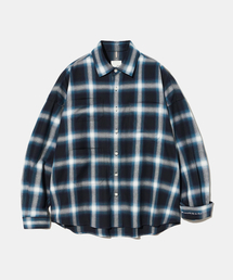 Diamond Layla | Tencel Ombre Deep Blue Tartan Check Shirt S161(シャツ/ブラウス)
