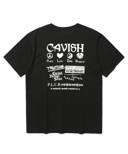 Cavish(カビシ)の「PLUR SS TEE BLACK(CV2BMMT515A)(Tシャツ/カットソー・レディース・ブラック・SMALL/MEDIUM/LARGE/X-LARGE)」の2枚目の写真