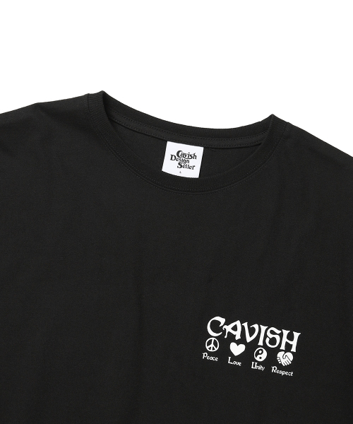 Cavish(カビシ)の「PLUR SS TEE BLACK(CV2BMMT515A)(Tシャツ/カットソー・レディース・ブラック・SMALL/MEDIUM/LARGE/X-LARGE)」の4枚目の写真