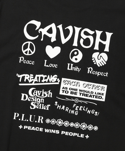 Cavish(カビシ)の「PLUR SS TEE BLACK(CV2BMMT515A)(Tシャツ/カットソー・レディース・ブラック・SMALL/MEDIUM/LARGE/X-LARGE)」の5枚目の写真