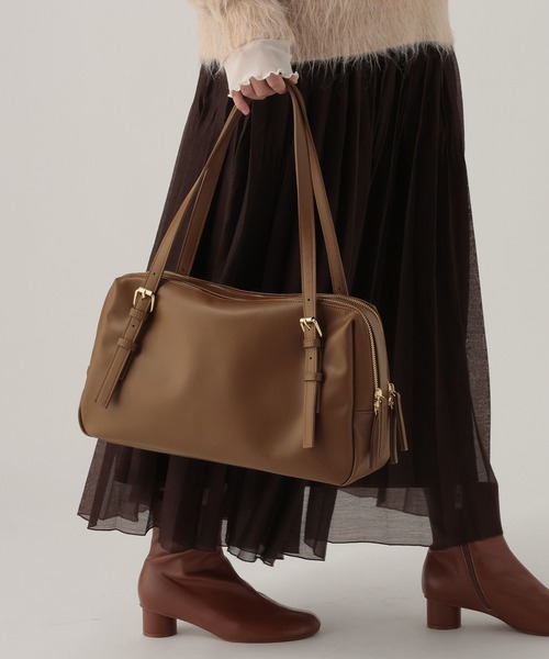 Elura（エルーラ）の「ダブルファスナーボストン/633012（ボストンバッグ・レディース・ブラウン/ブラック/キャメル・FREE）」の13枚目の写真