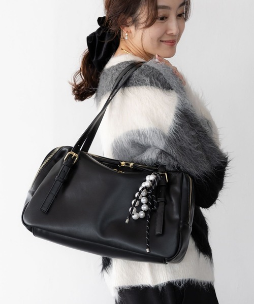 Elura（エルーラ）の「ダブルファスナーボストン/633012（ボストンバッグ・レディース・ブラウン/ブラック/キャメル・FREE）」の5枚目の写真