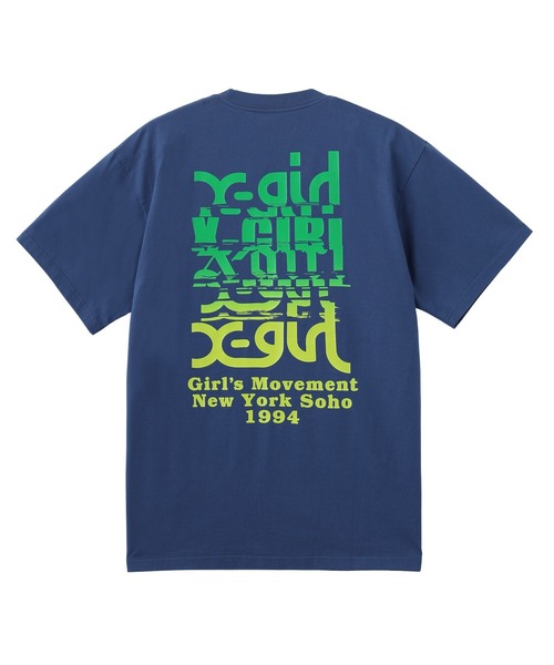 X-girl(エックスガール)の「NOISE LOGO S/S TEE(Tシャツ/カットソー・レディース・ホワイト/ブラック/ブルー・S/M/L/XL)」の8枚目の写真