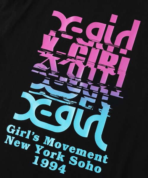 X-girl(エックスガール)の「NOISE LOGO S/S TEE(Tシャツ/カットソー・レディース・ホワイト/ブラック/ブルー・S/M/L/XL)」の15枚目の写真
