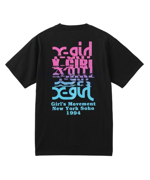 X-girl(エックスガール)の「NOISE LOGO S/S TEE(Tシャツ/カットソー・レディース・ホワイト/ブラック/ブルー・S/M/L/XL)」の18枚目の写真