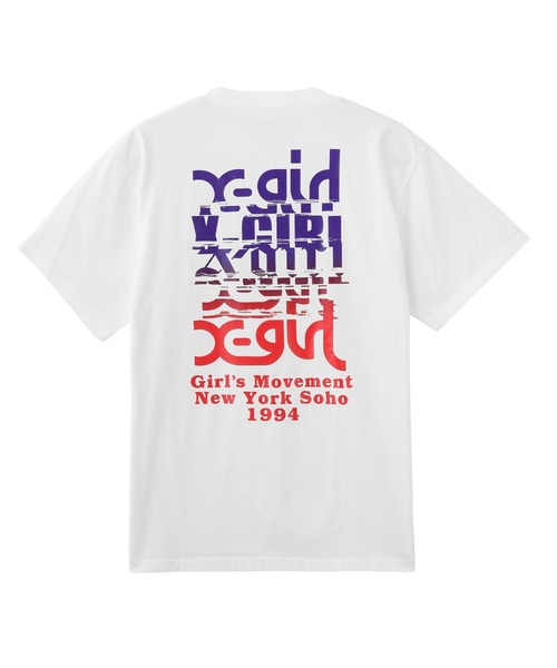 X-girl(エックスガール)の「NOISE LOGO S/S TEE(Tシャツ/カットソー・レディース・ホワイト/ブラック/ブルー・S/M/L/XL)」の19枚目の写真