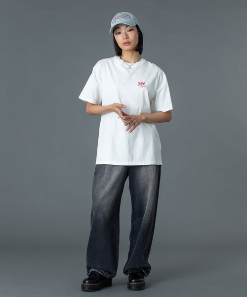 X-girl(エックスガール)の「NOISE LOGO S/S TEE(Tシャツ/カットソー・レディース・ホワイト/ブラック/ブルー・S/M/L/XL)」の21枚目の写真