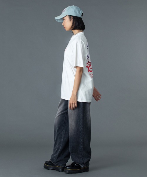 X-girl(エックスガール)の「NOISE LOGO S/S TEE(Tシャツ/カットソー・レディース・ホワイト/ブラック/ブルー・S/M/L/XL)」の22枚目の写真