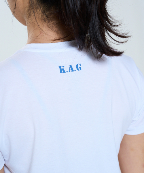 KHAKI GRADO(カーキグラド)の「K.A.G サンデー PRデイ レディース スタンダードフィット 半袖Tシャツ (ホワイト)(Tシャツ/カットソー・レディース・その他・MEDIUM/LARGE/SMALL)」の3枚目の写真