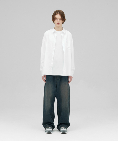STENDS（ステンズ）の「[M~4XL] フローコットンシャツ_ホワイト（シャツ/ブラウス・メンズ・その他・XXXX-LARGE/MEDIUM/LARGE/X-LARGE/XX-LARGE/XXX-LARGE）」の5枚目の写真
