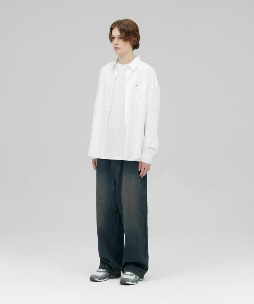 STENDS（ステンズ）の「[M~4XL] フローコットンシャツ_ホワイト（シャツ/ブラウス・メンズ・その他・XXXX-LARGE/MEDIUM/LARGE/X-LARGE/XX-LARGE/XXX-LARGE）」の6枚目の写真